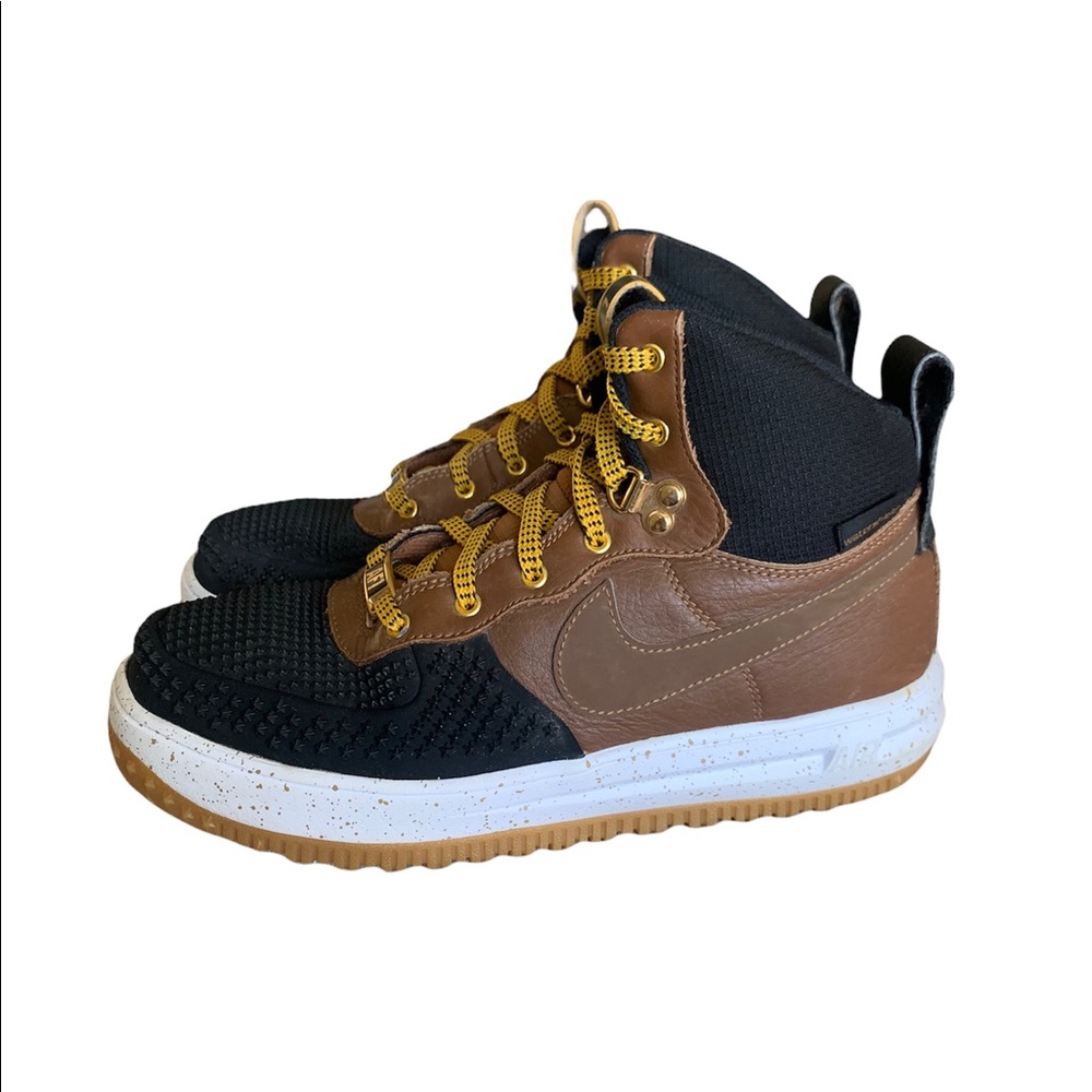NIKE Black/Brown/White Lunar Force 1 Duckboot Sneakers